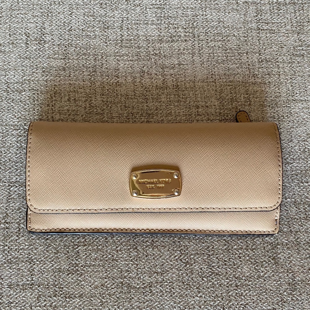 Michael Kors Saffiano Leather Snap-Front Wallet